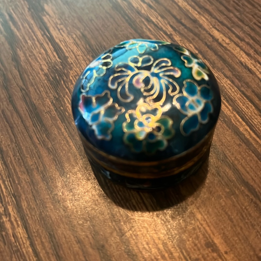 Vintage Cloissoine Pill Box Has A Dent But Still Closes